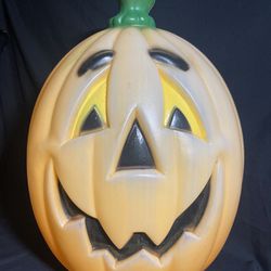 Vintage Halloween 24" Blow Mold Jack-O-Lantern Pumpkin Yard Decoration