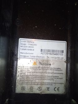 48V 20Ah Li-ion Battery 960Wh