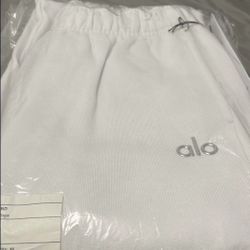 Aloyoga White Sweats (cuffed)