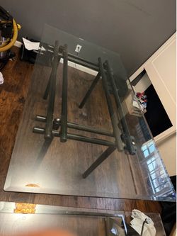 Big kitchen glass table