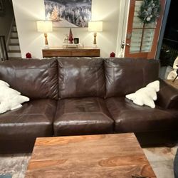Thomasville Furniture Genuine Leather Couch