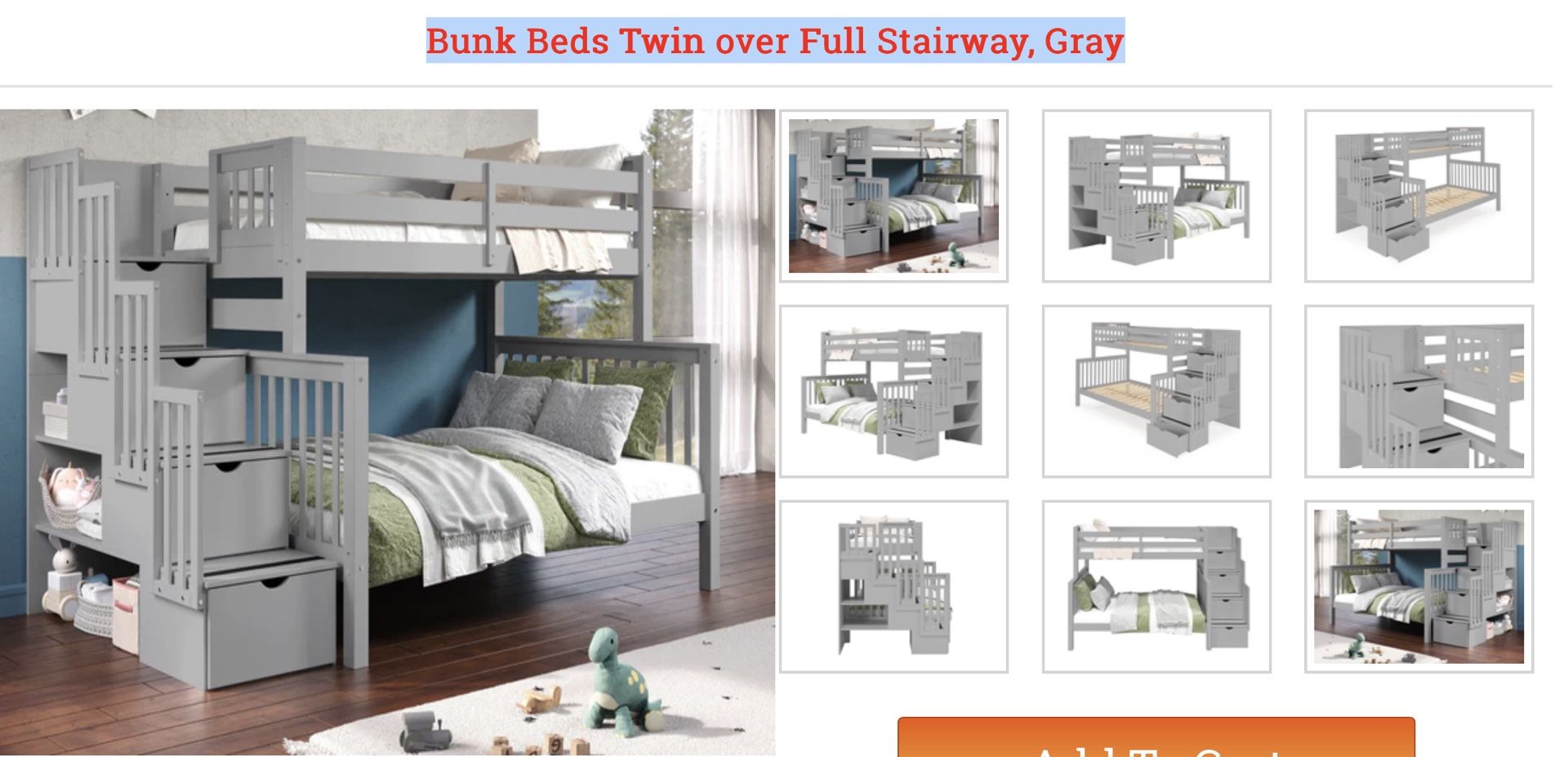 Bunk Bed.    Twin Over Full