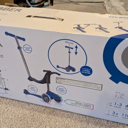 Globber 4-in-1 Scooter (Blue) – Complete Set, Great Condition