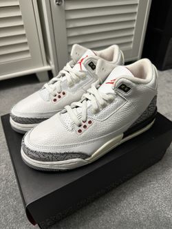BRAND NEW JORDAN 3 RETRO REIMAGINED YOUTH/GRADE SCHOOL WHITE/FIRE RED/BLACK YOUTH SIZE 7