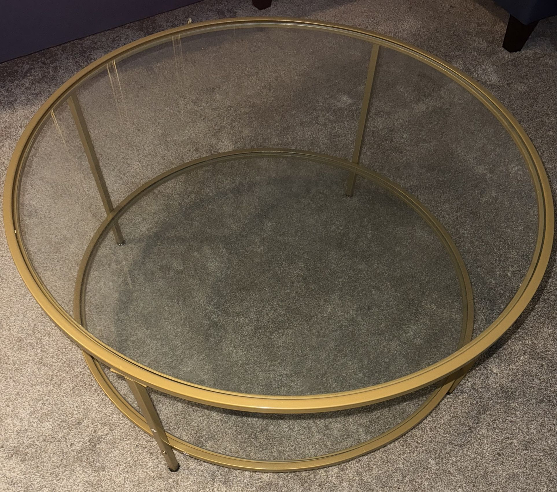 Glass 2 Layered Center Table