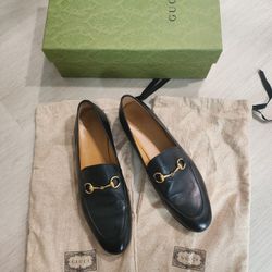 Used Gucci Jordaan Leather Loafers Size 10 Women 