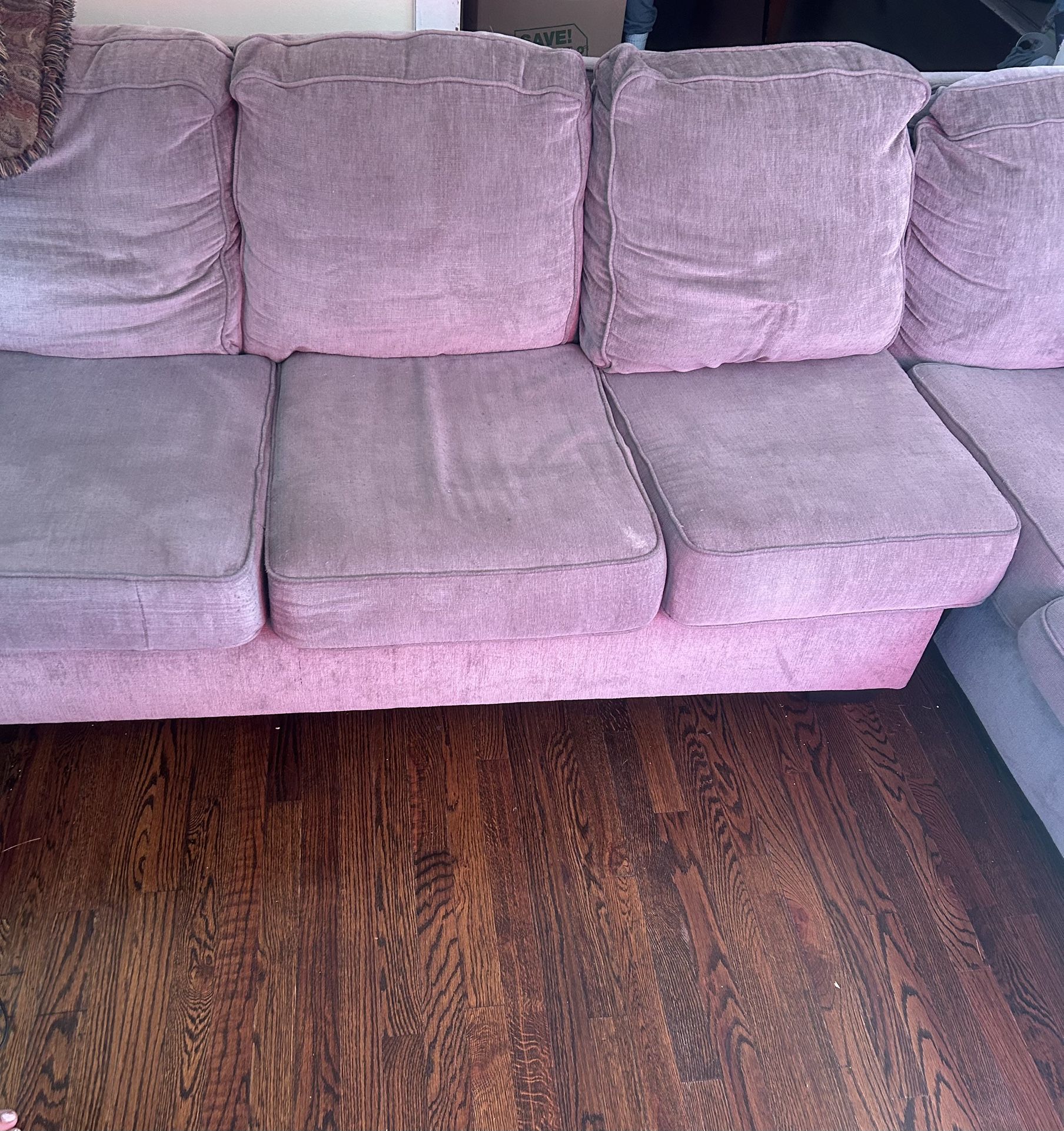 Beige Sectional in Good Condition
