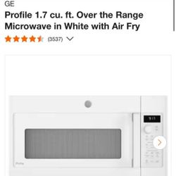 Microwave, Air Fier 1.7 cu. GE