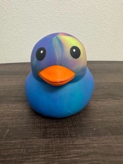 🦆🌈 Sunny Days Tie-Dye Duck Squish