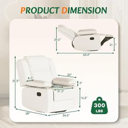 AILEEKISS Nursery Glider Recliner Chair