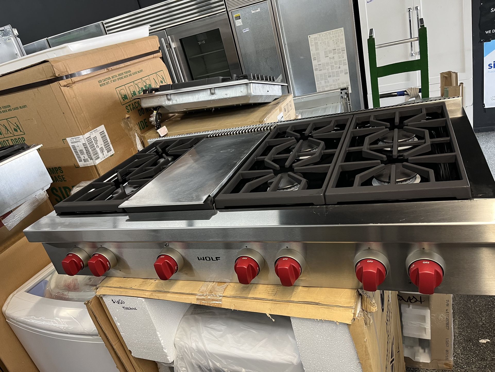 Wolf Stainless Steel 48” Gas Range Top