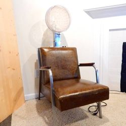 Vintage 50's 60's Salon Hair Drying Chair WORKS 