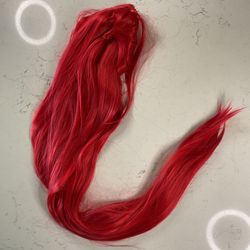 40" Long Bright Red / Crimson Cosplay Wig – Adjustable Cap