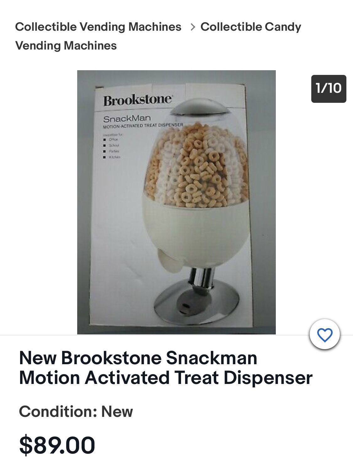 New Brookstone candyman Snackman Dispenser Motion Activated for