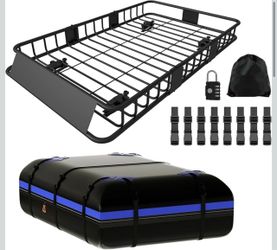 FORWODE 250LBS Universal Roof Rack Basket