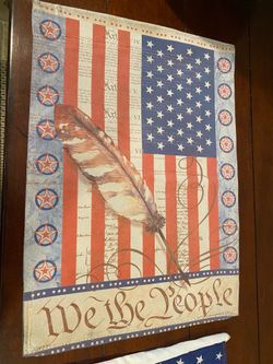 July 4th patriotic garden flag