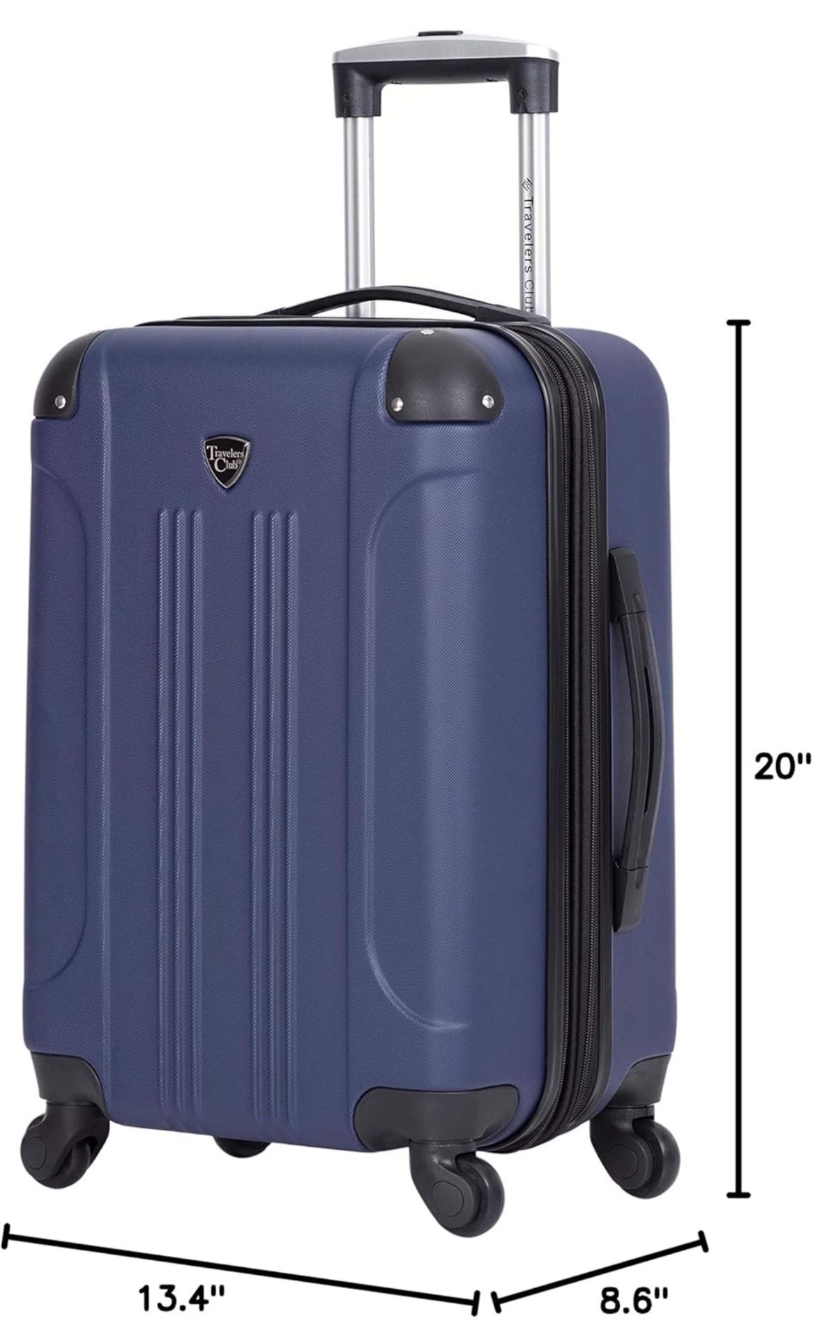 Travelers Club Chicago Hardside Navy Blue 20"