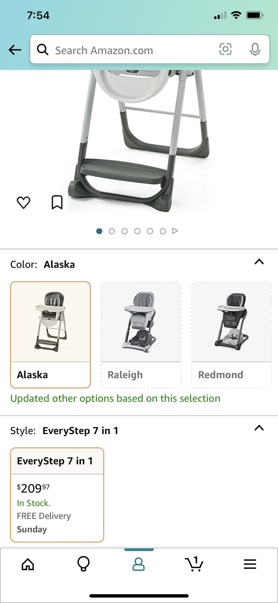 Graco EveryStep 7 in 1 High Chair Converts to Step Stool for Kids