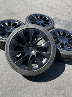 20” Tesla Model Y Induction Factory Oem Wheels Michelin Tires 255/40/20 New Set Of 4
