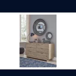 Oliah 6 Drawer Dresser -  natural color