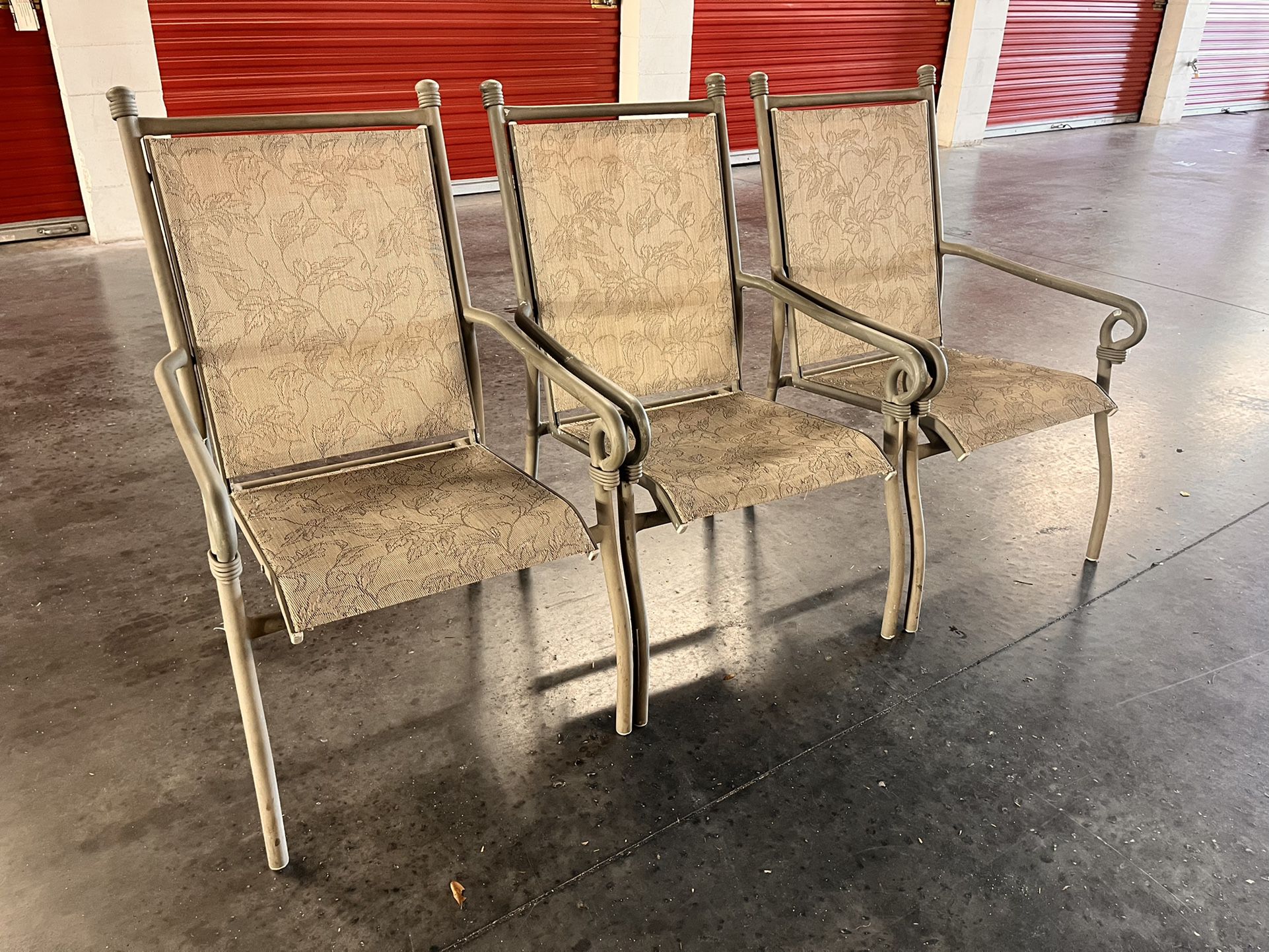 $50 For (3) High Back Aluminum Patio Chairs