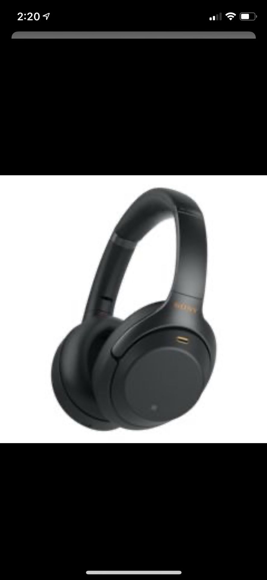 Sony WH-1000X M3 Wireless Noise Cancelling Headphones