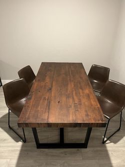 Wood Table with chairs