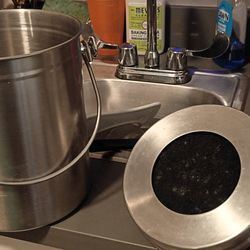 stainless steel compost bin