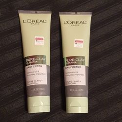 $4 EACH (1 Available) L'oreal Pure Clay Cleanser Daily Detox 4.4oz