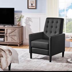 Black Tufted Recliner614028 ( Please Read Description)