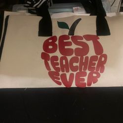 Best Teacher Ever Canvas tote bag