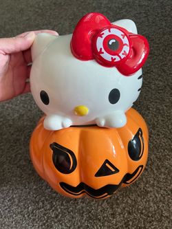 Hello kitty pumpkin cookie jar