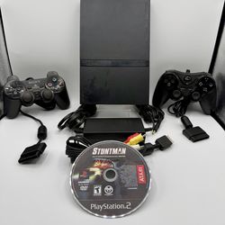 Sony PlayStation 2 PS2 Slim SCPH-75001 Console Bundle Complete W/ Game, Tested! OBO!