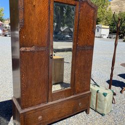 Tall Antique Wardrobe Armoire Dresser 