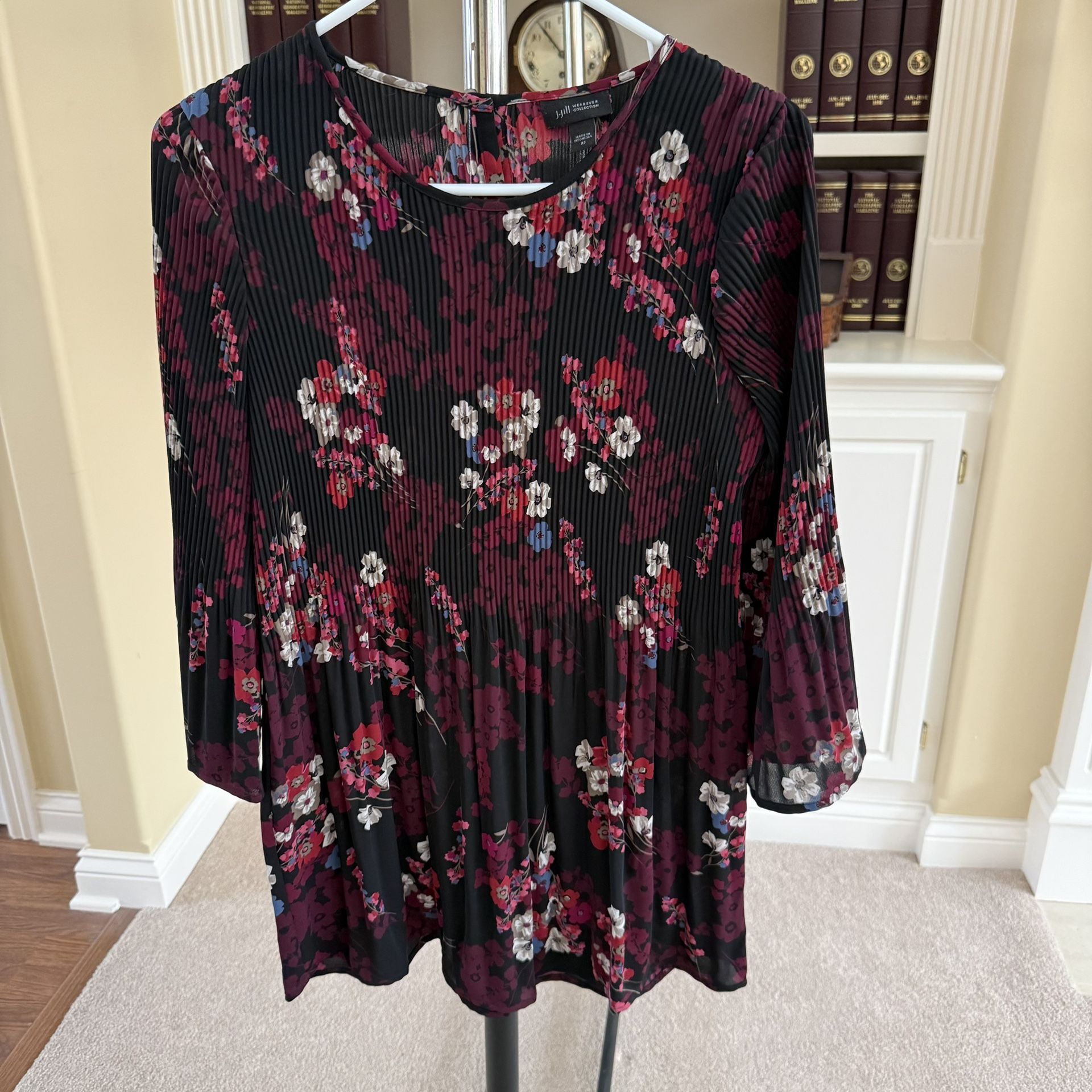 Jill Pure Jill floral-printed pleated tunic top XS
