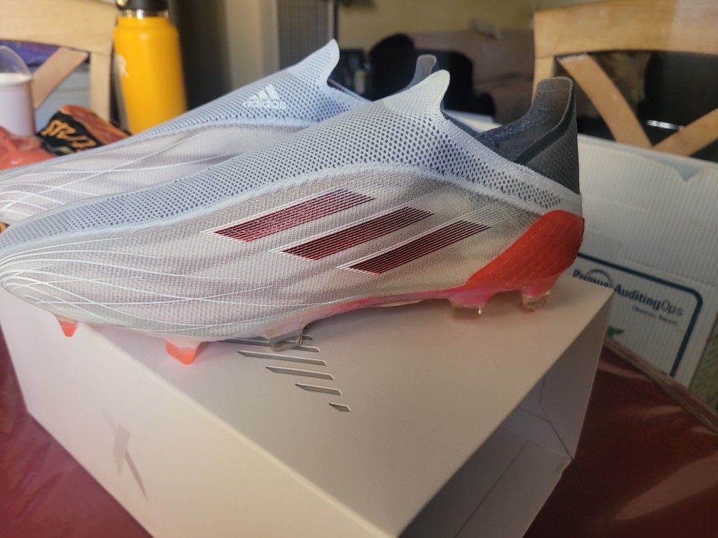 Adidas X Superflow +FG White Solar Red Soccer Cleats (Size 10 Men)