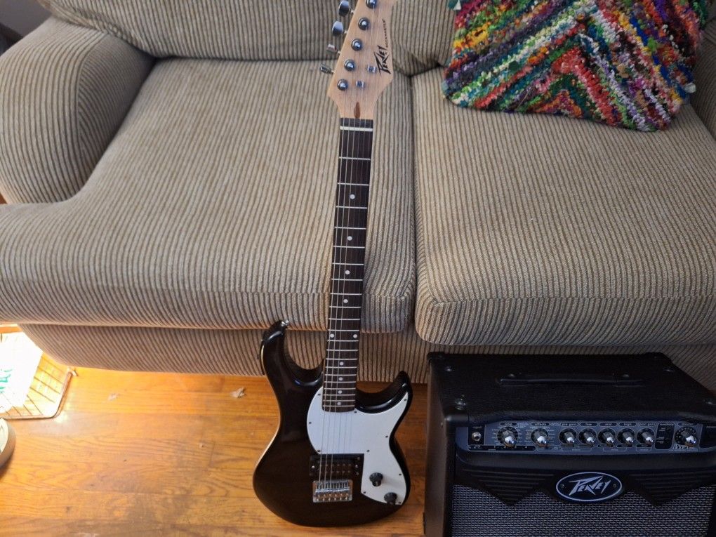 Peavy guitar and amp