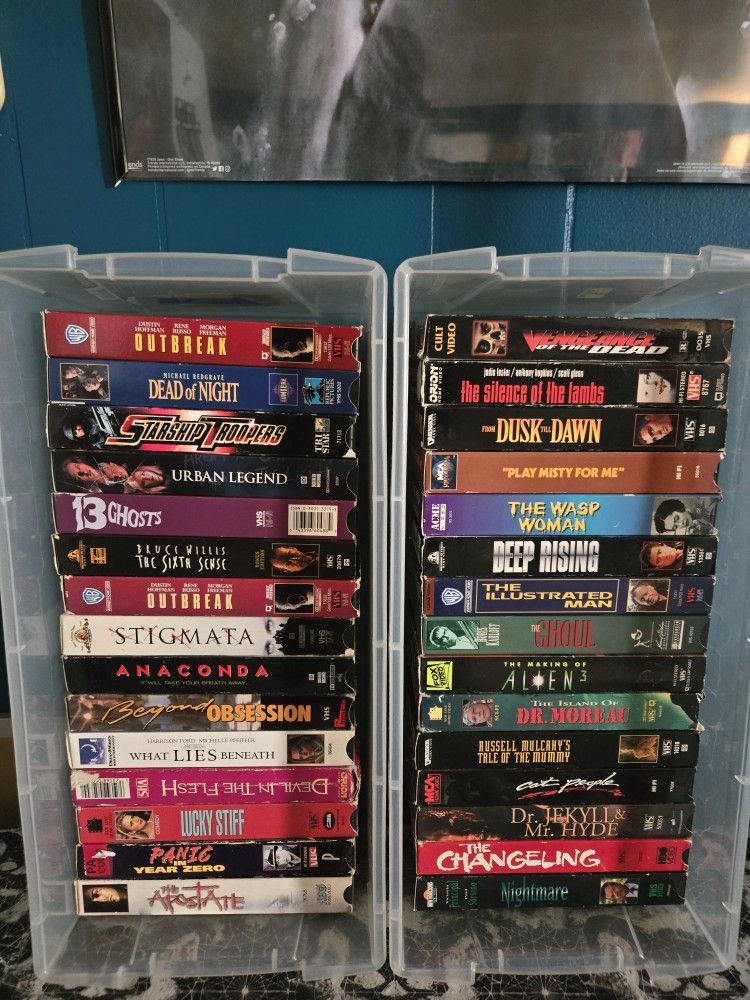 Horror Vhs Tapes 3 To 5 Ea Scary Movies Halloween