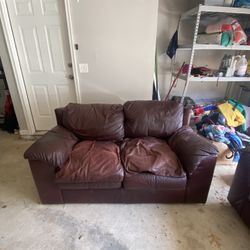 Leather Loveseat