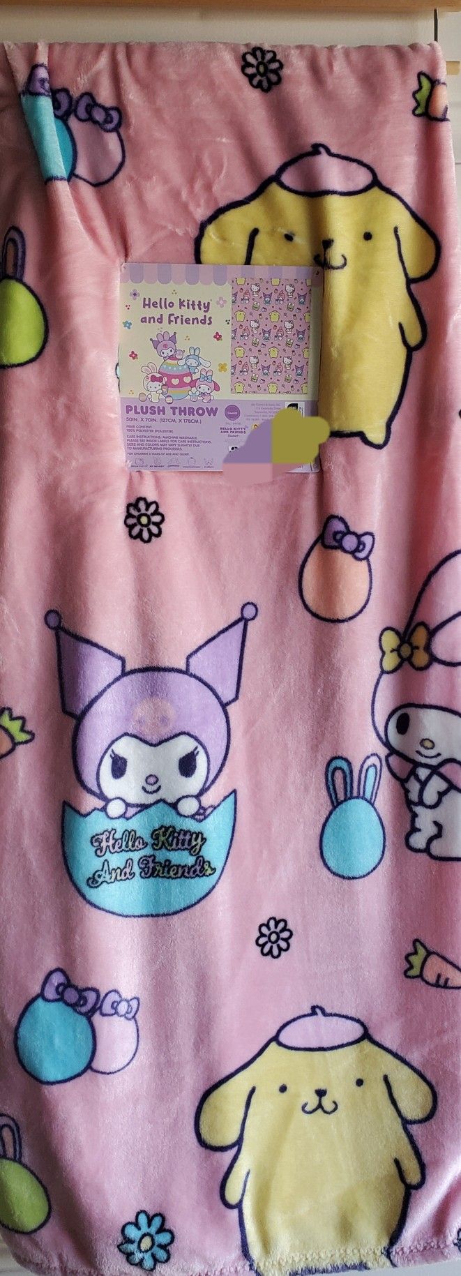 Bnwt Hello Kitty Easter Throw Blanket