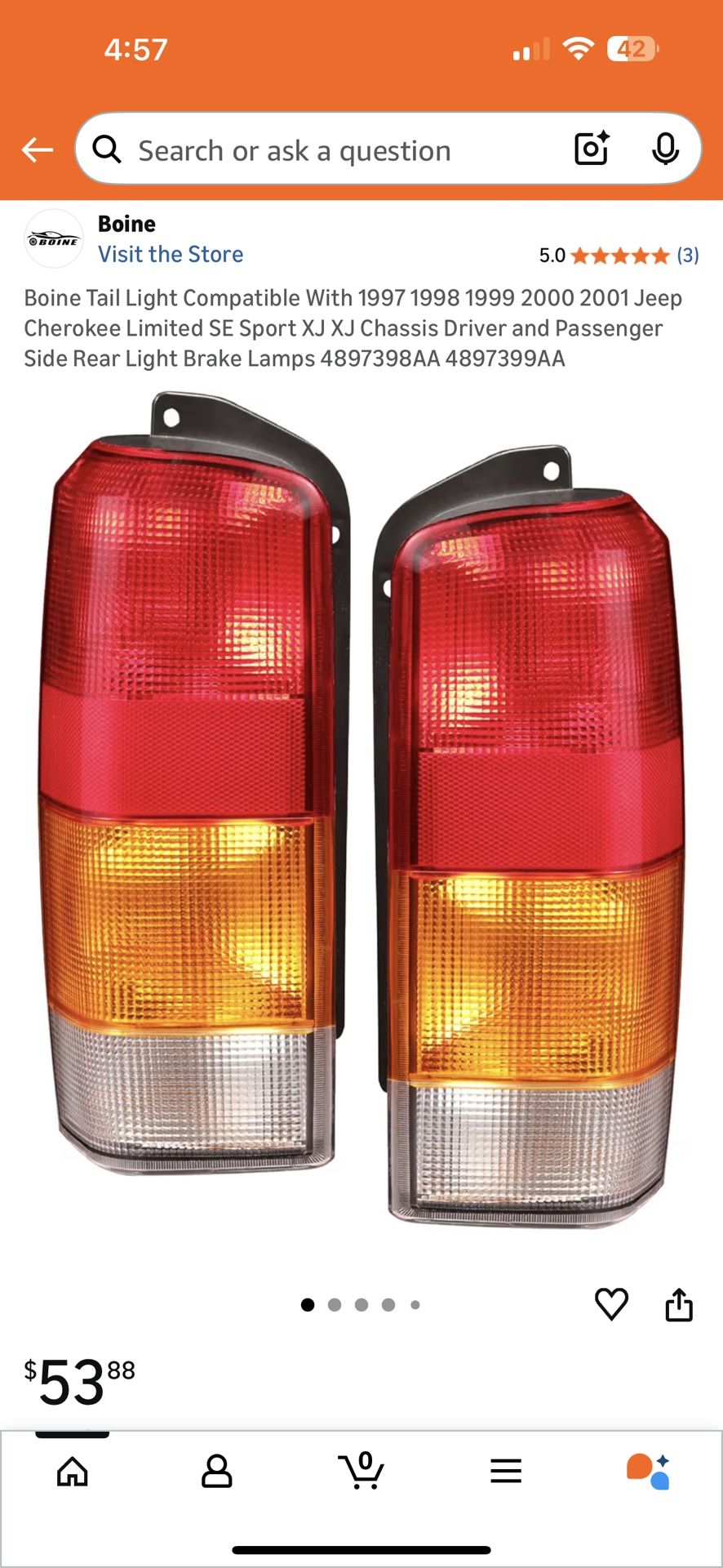 Tail Lights for jeep Cherokee