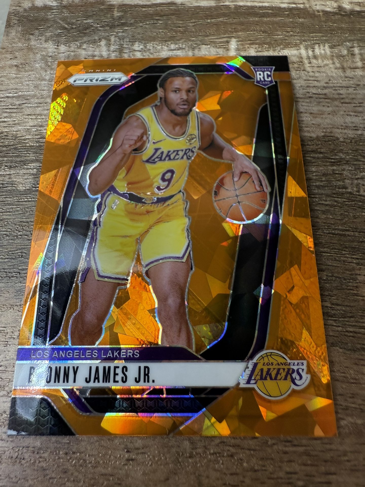 Bronny James Jr. Los Angeles Lakers [Orange Ice] #243 Panini Prizm ...