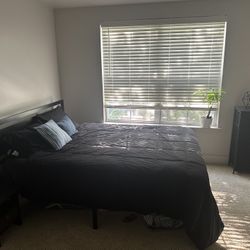 12” Queen Size Mattress And Bed Frame Bundle 
