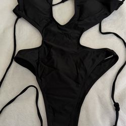Black one piece bikini