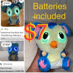 $7 Batteries included Baby Hatchimal Monkiwi in great condition like New