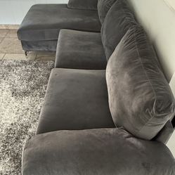 Green Right L Shape Sofa, Color Verde