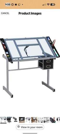 Glass art table