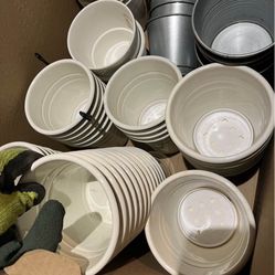 8 IKEA Plant Pots (FINTORP + SOCKER) – Drainage Holes – $25