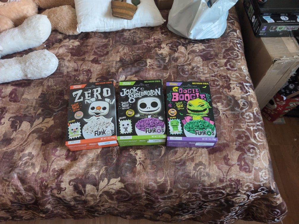 3 Funko Nightmare Before Christmas Cereal Boxes