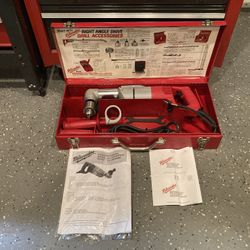 Drill New Unused Milwaukee Right Angle Drill/Metal Case